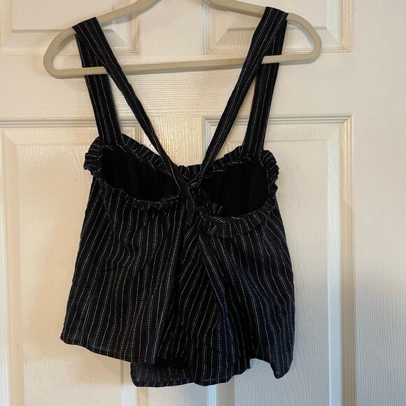 NWT Reset by Jane Adjustable Strap Striped Crop Top Size Large - Picture 1 of 15